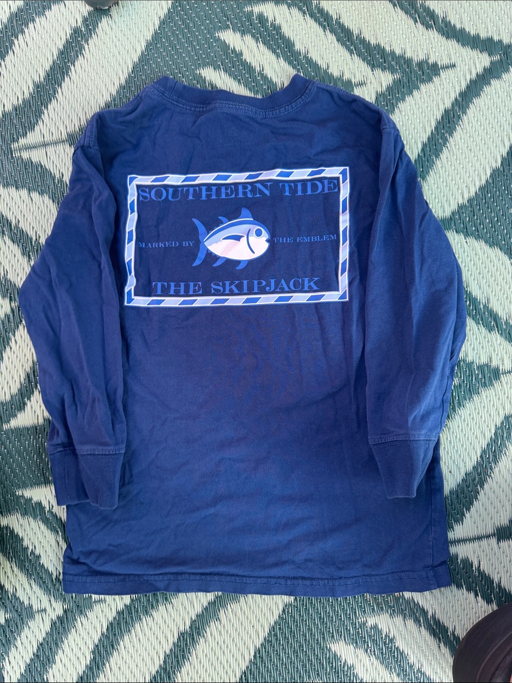 Southern Tide Navy Blue Long-Sleeve Skipjack Graphic Tee